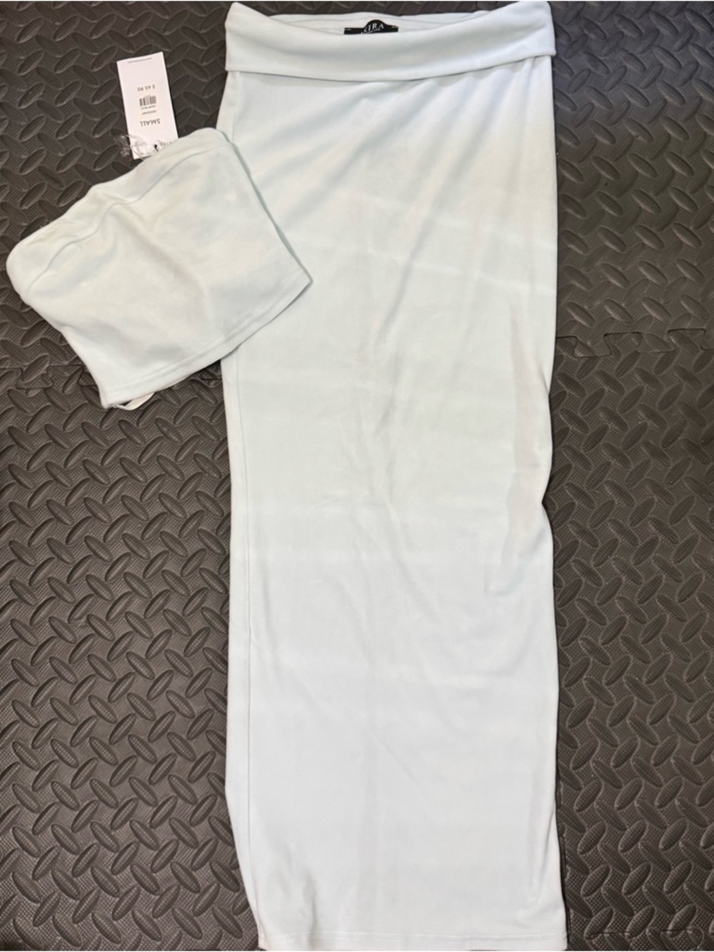 AKIRA Light Mint Midi Skirt and Tube Top
